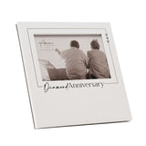 Diamond Anniversary Wooden Photo Frame 6 x 4in - White