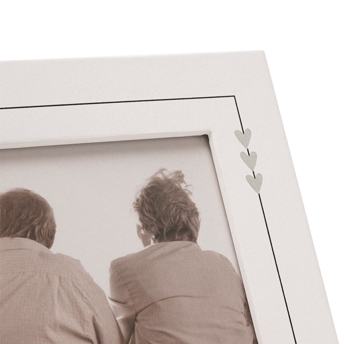 Diamond Anniversary Wooden Photo Frame 6 x 4in - White
