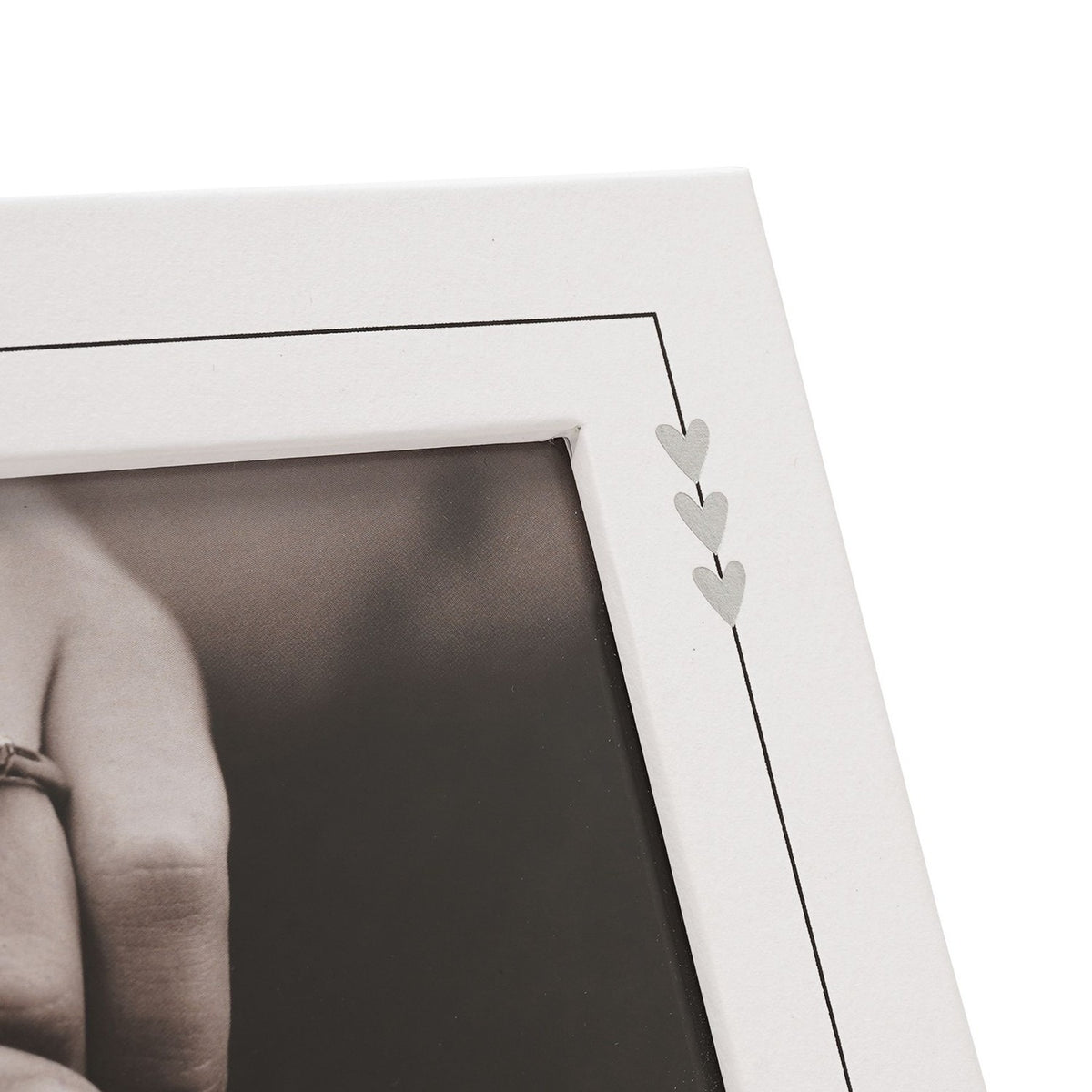 Our Engagement Square Wooden Photo Frame 6 x 4in - White