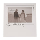 Our Wedding Freestanding Wooden Photo Frame 6 x 4in - White