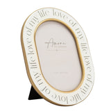 Love of My Life Words Oval Wooden Photo Frame 6 x 4in - White