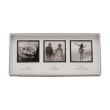 Engagement Wedding Honeymoon Photo Frame 3 x 3in - White & Silver