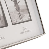Engagement Wedding Honeymoon Photo Frame 3 x 3in - White & Silver