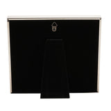 Mr & Mrs Wedding Metal Photo Frame with Black Print - Silver