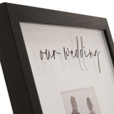 Our Wedding Square Wide Plastic Photo Frame 4 x 4in - Black