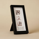 Narrow Triple Plastic Photo Frame with Easel Back - Black