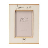 Love of My Life Bow Plastic Photo Frame 6 x 4in - White
