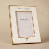 Love of My Life Bow Plastic Photo Frame 6 x 4in - White