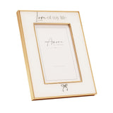 Love of My Life Bow Plastic Photo Frame 6 x 4in - White