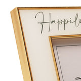 Happily Ever After Bow Plastic Photo Frame 6 x 4in - White