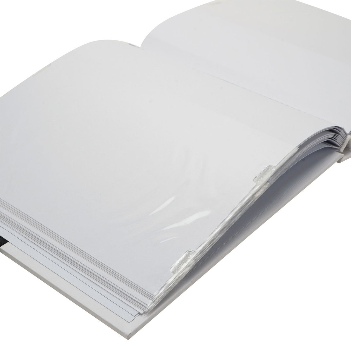 The Story of Us Textured Photo Album with Ribbon - White & Black