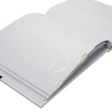 Mr & Mrs Textured Photo Album with Black Ribbon Tie - White