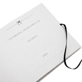 Beautiful Bride Textured Photo Album with Ribbon Tie - White