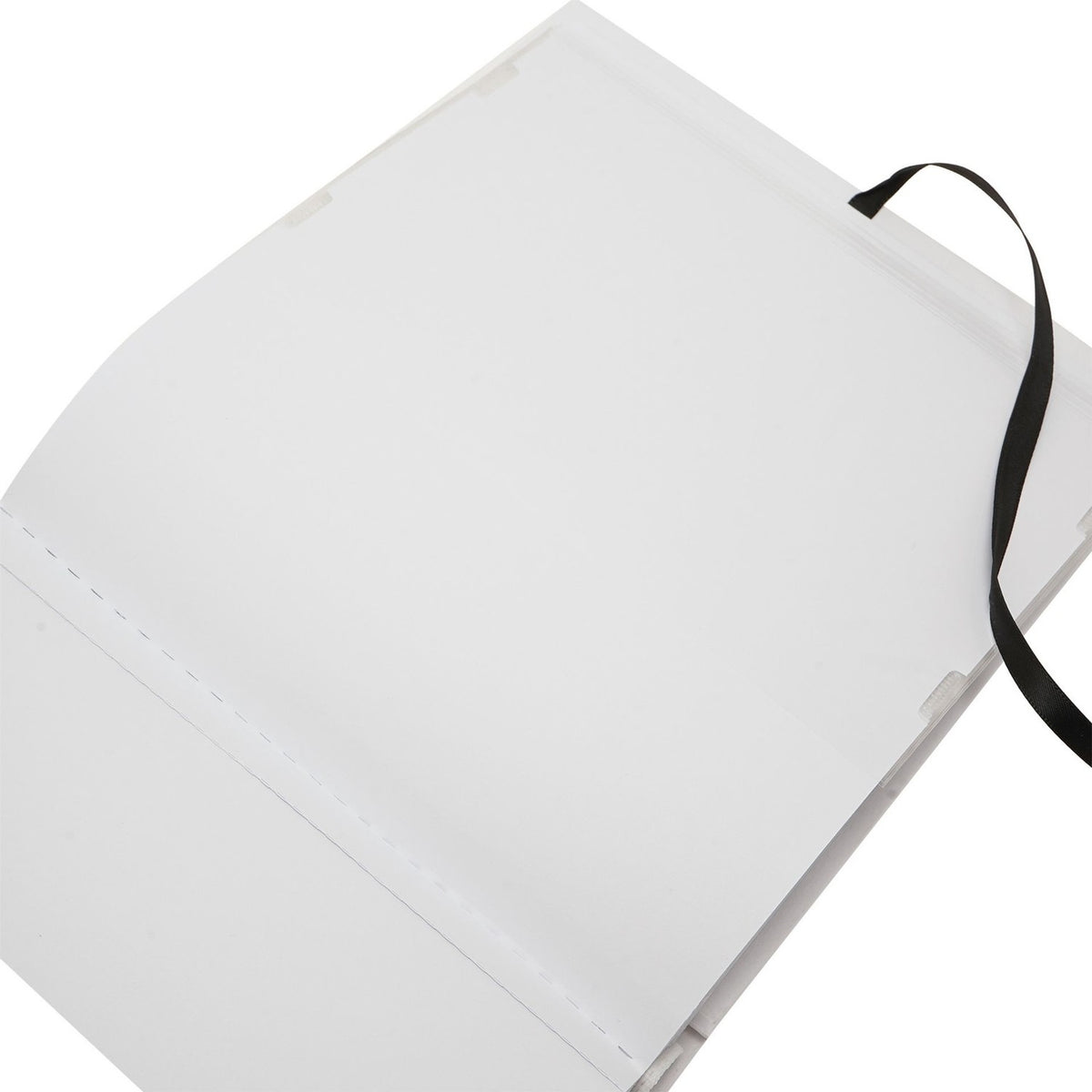 Beautiful Bride Textured Photo Album with Ribbon Tie - White