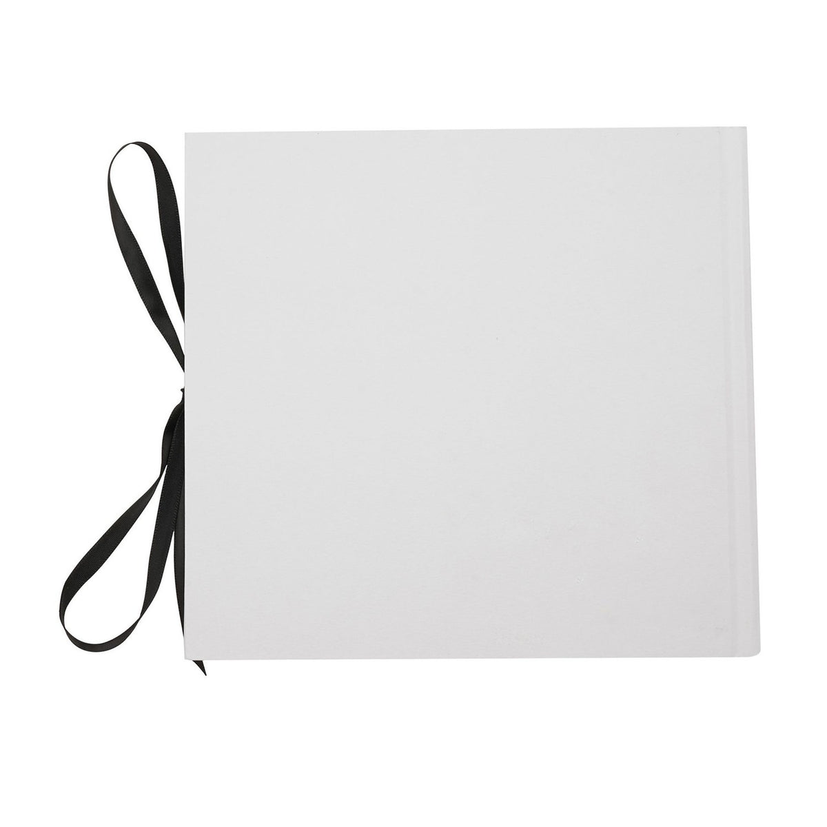 Beautiful Bride Textured Photo Album with Ribbon Tie - White