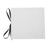 Beautiful Bride Textured Photo Album with Ribbon Tie - White