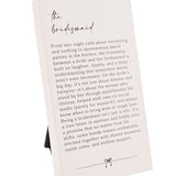 Bridesmaid Verse MDF Plaque with Stand - Off White & Grey