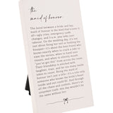 Maid of Honour Verse MDF Plaque with Stand - Off White & Grey