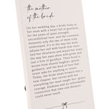 Mother of The Bride Verse MDF Plaque - Off White & Grey