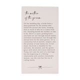 Mother of The Groom Verse MDF Plaque - Off White & Grey