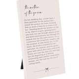 Mother of The Groom Verse MDF Plaque - Off White & Grey