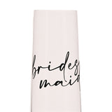 Bridesmaid Glass Champagne Flute with Black Words - Clear
