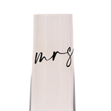 Mr & Mrs Set of 2 Champagne Flutes with Black Words - Clear