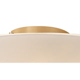 Amada 6 Light Opal Glass Flush Ceiling Light - French Gold