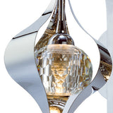 Amano 1 Light Crystal Wall Light With Switch - Chrome