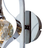 Amano 1 Light Crystal Wall Light With Switch - Chrome