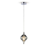 Amano 13cm 1 Light Crystal Pendant Light - Polished Chrome