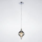 Amano 13cm 1 Light Crystal Pendant Light - Polished Chrome