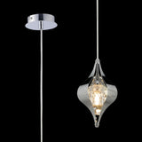 Amano 13cm 1 Light Crystal Pendant Light - Polished Chrome