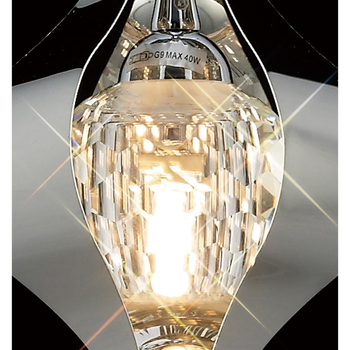 Amano Small 3 Light Crystal Bar Pendant Light - Polished Chrome