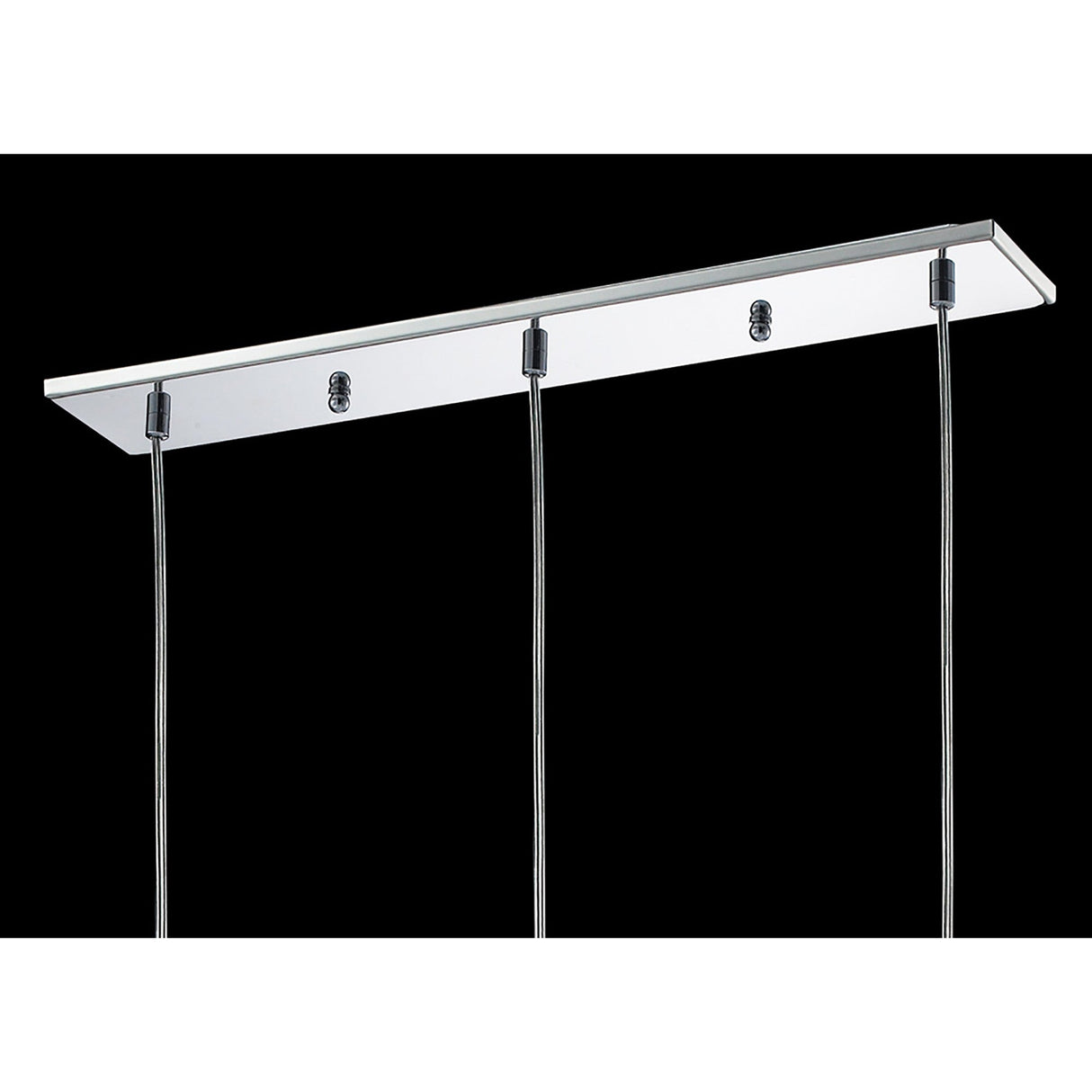 Amano Small 3 Light Crystal Bar Pendant Light - Polished Chrome