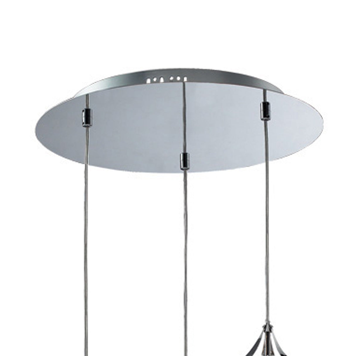 Amano Large 3 Light Crystal Cluster Pendant Light - Polished Chrome