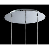 Amano Large 3 Light Crystal Cluster Pendant Light - Polished Chrome