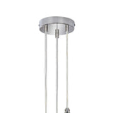 Amano Small 3 Light Crystal Cluster Pendant Light - Polished Chrome