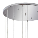 Amano 9 Light Crystal Cluster Pendant Light - Polished Chrome