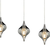 Amano 4 Light Crystal Bar Pendant Light - Polished Chrome