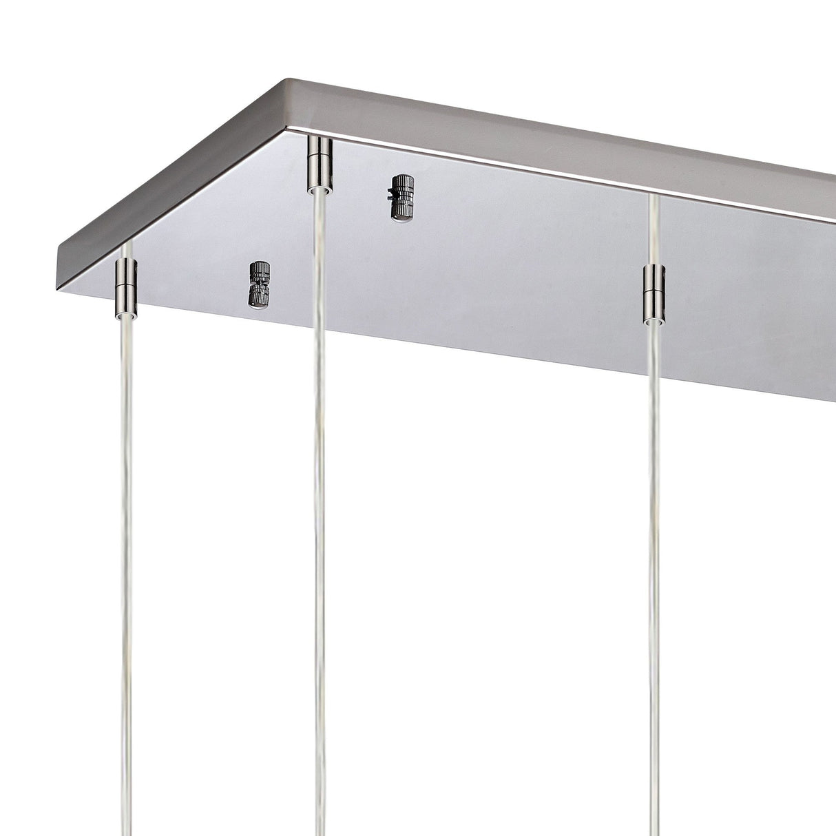 Amano Small 5 Light Crystal Bar Pendant Light - Polished Chrome