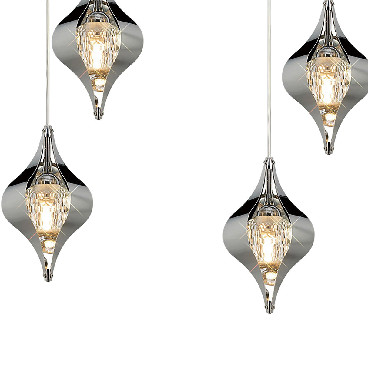 Amano 12 Light Crystal Bar Pendant Light - Polished Chrome