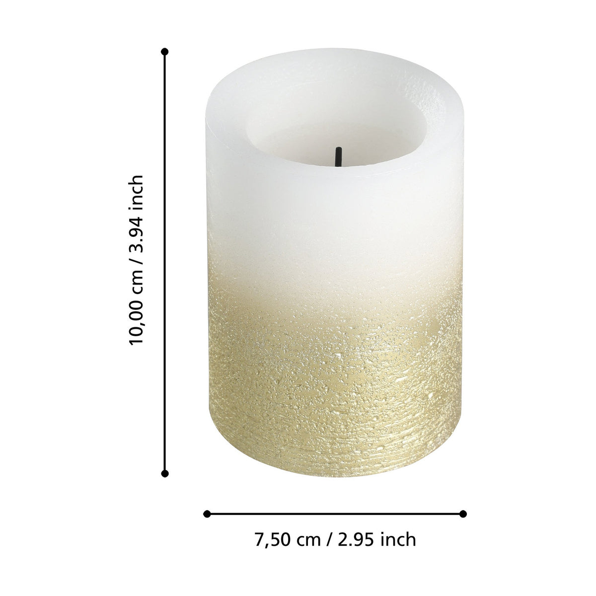 Amboriala LED Candle - White & Gold