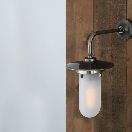 Ambreth Glass Cylinder Wall Light IP65
