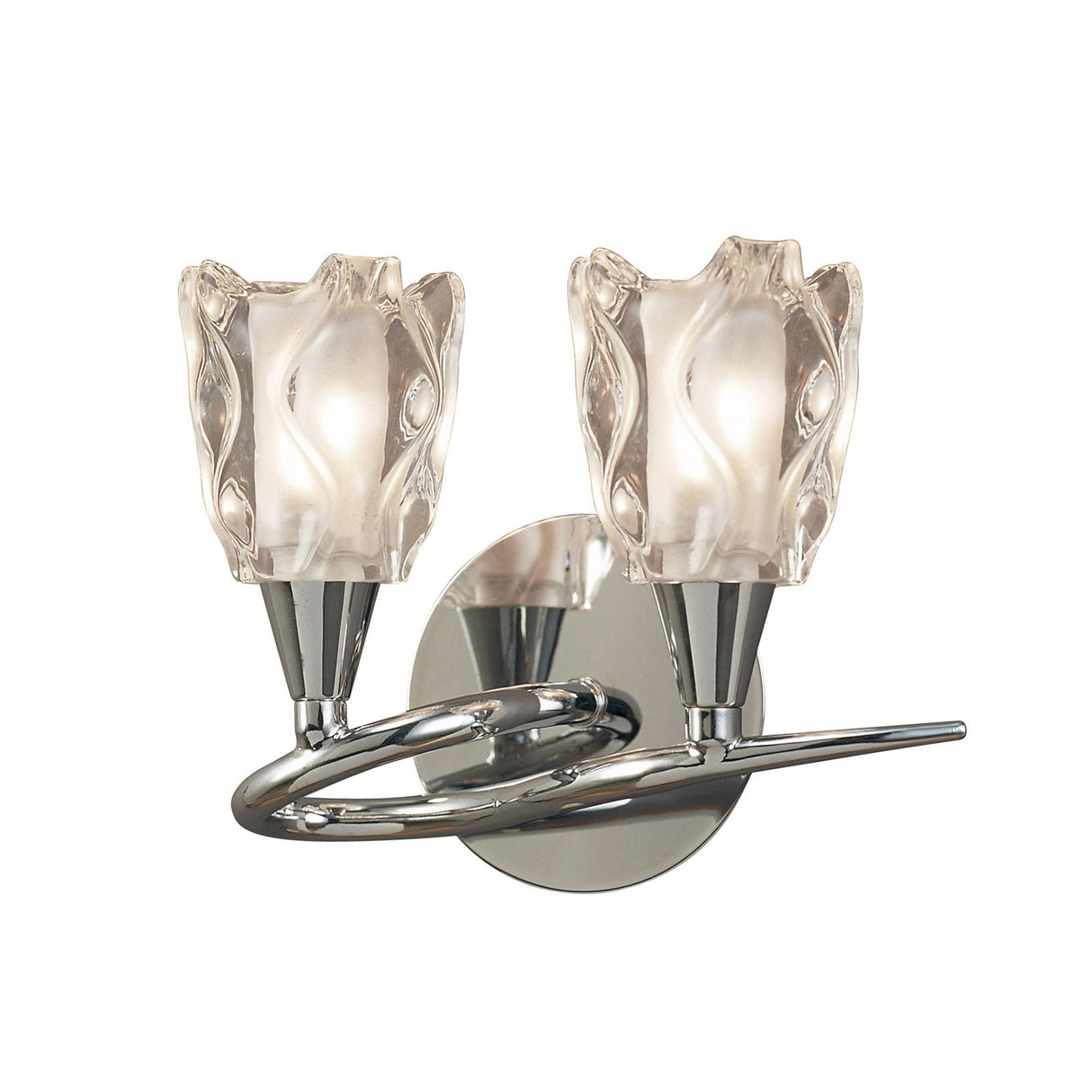 Amel 2 Light Wall Lamp - Polished Chrome