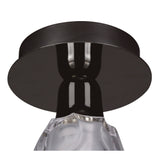 Amel 1 Light Semi-Flush Ceiling Light - Black Chrome