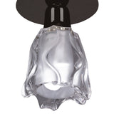 Amel 1 Light Semi-Flush Ceiling Light - Black Chrome