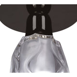 Amel 1 Light Semi-Flush Ceiling Light - Black Chrome