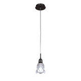 Amel 12cm 1 Light Pendant Light - Black Chrome