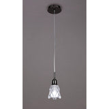 Amel 12cm 1 Light Pendant Light - Black Chrome